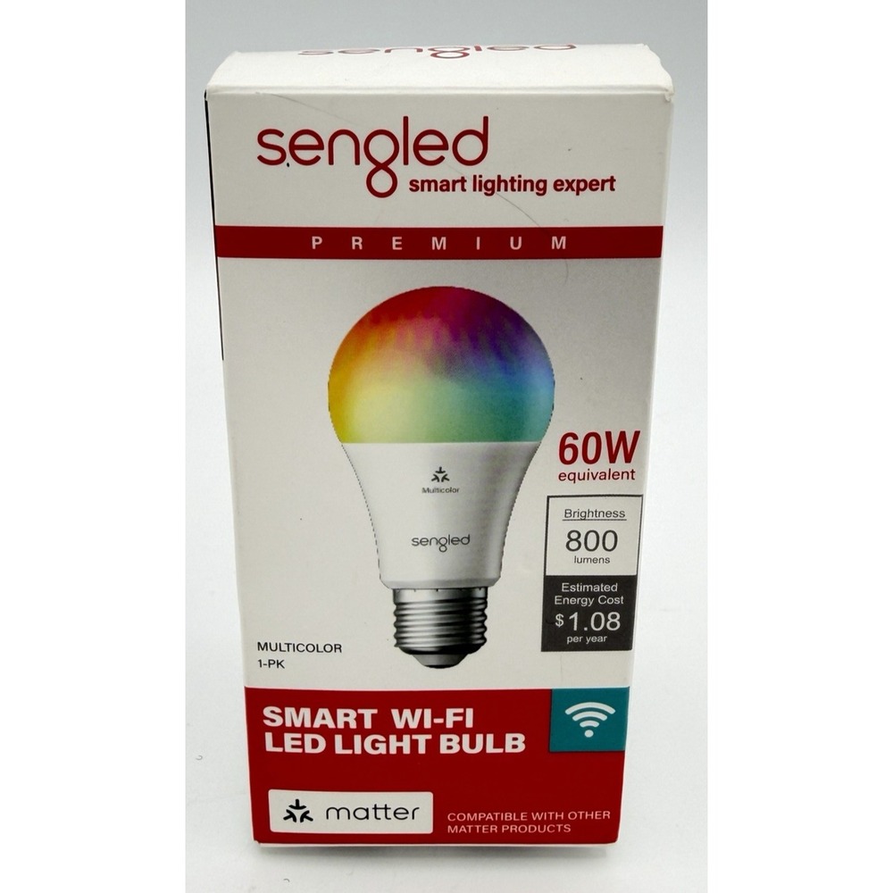 Sengled 60W LED Smart Light Bulb (A19) Matter-Enabled Multicolor w/Alexa New